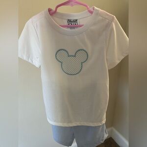 Disney White and Blue Mickey Mouse short set